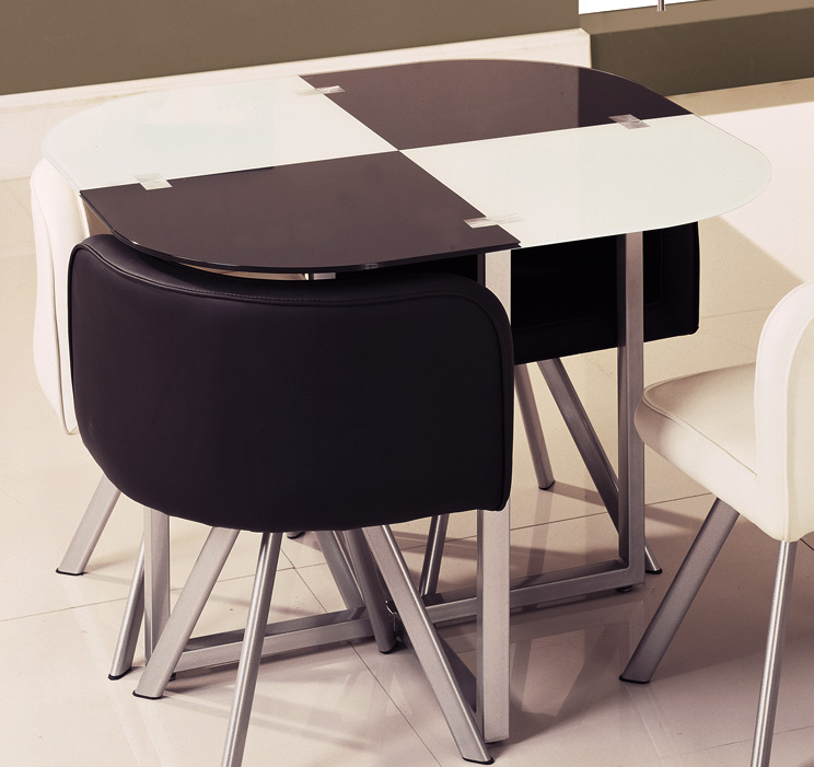Global Furniture USA GF-810 Dining Table - Black/White