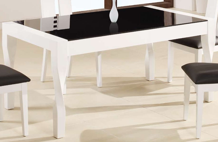 Global Furniture USA GF-822 Dining Table - Black/White
