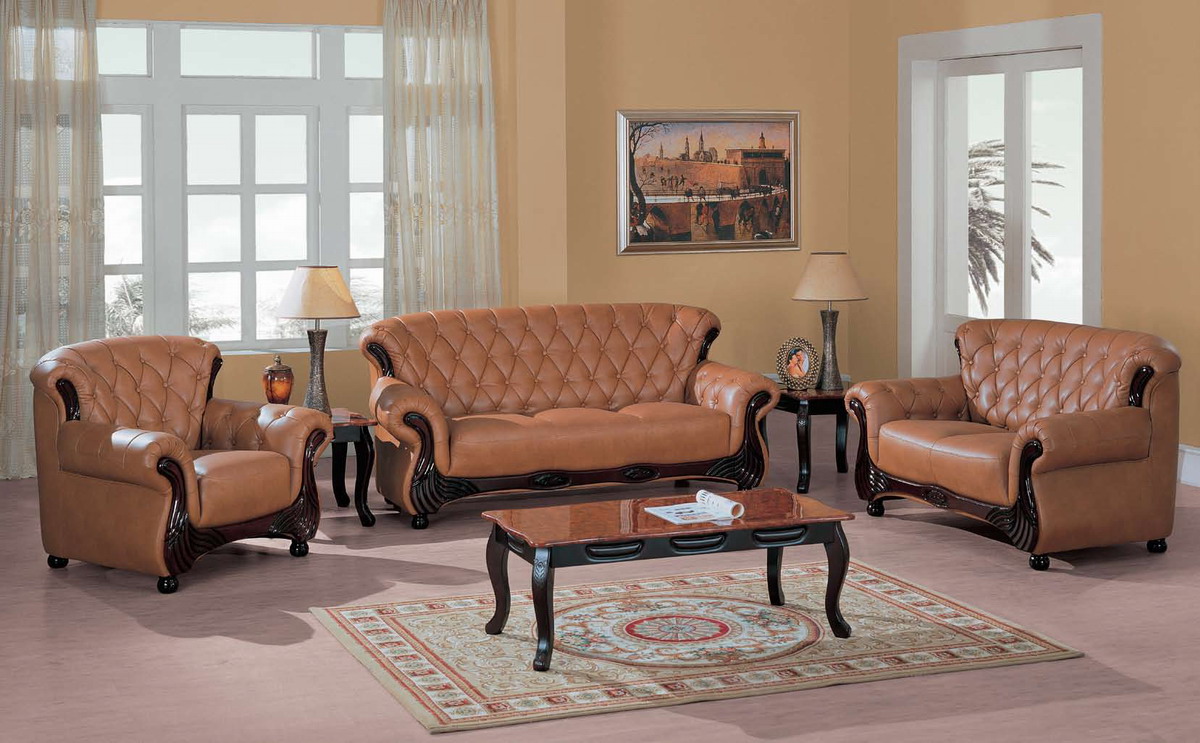 Global Furniture USA GF9110 Living Room Collection Brown Leatherette