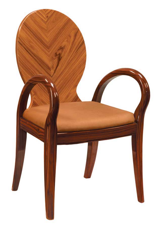 Global Furniture USA D92 Arm Chair-Brown Microfiber with Kokuten Wood