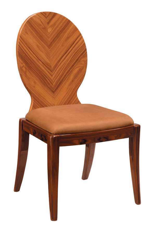 Global Furniture USA D92 Dining Chair - Brown Microfiber with Kokuten Wood