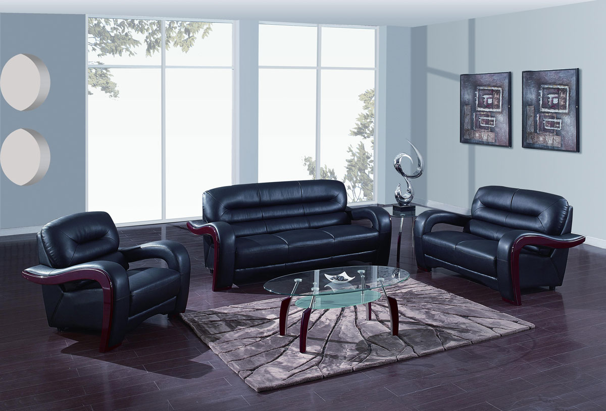 Global Furniture USA 992 Sofa Set - Black