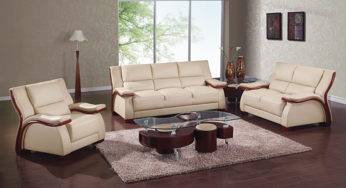 Global Furniture USA A167 Living Room Set - Cappuccino