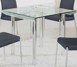 Global Furniture USA GF-A818 Square Dining Table - Metal / Glass