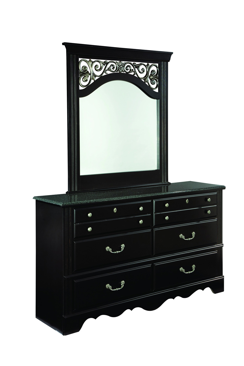 Global Furniture USA Brooklyn Dresser - Black with Dark Grey