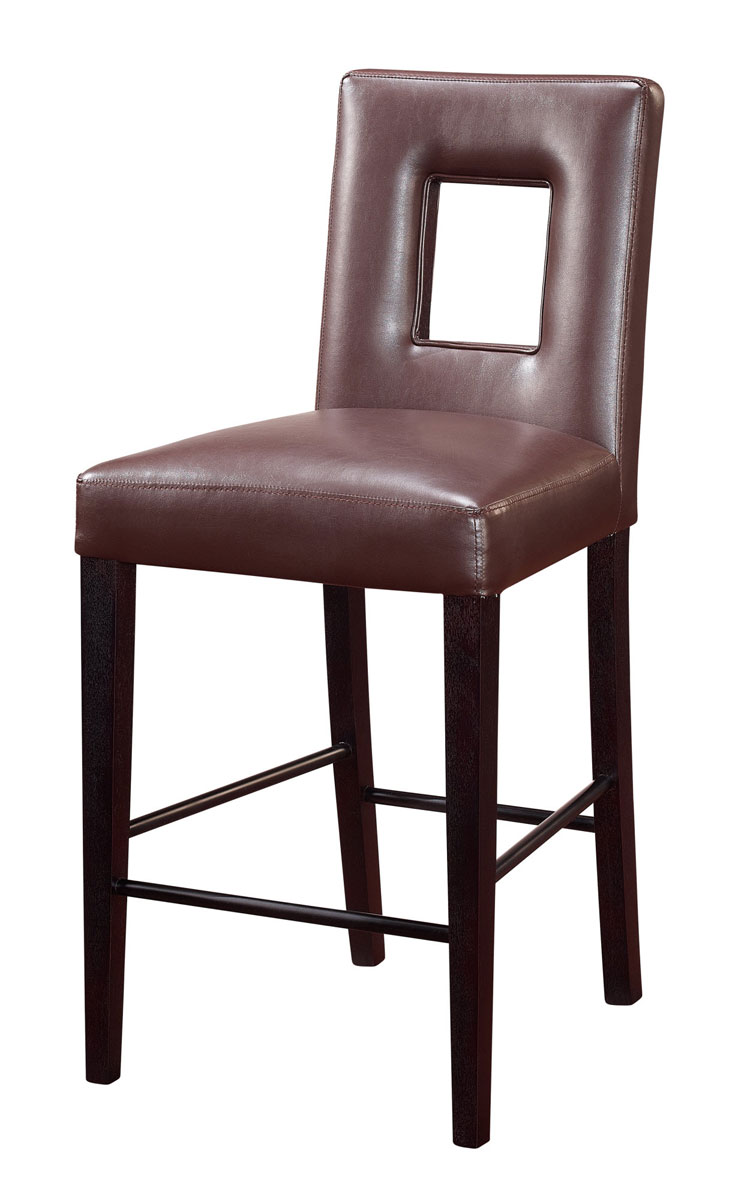 Global Furniture USA G072 Bar Stool Vinyl/Brown/Beige MDF/Wood Legs