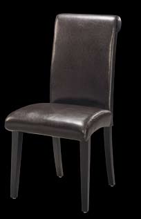 Global Furniture USA GF-G019 Dining Chair - Dark Brown Leatherette and Wenge Wood