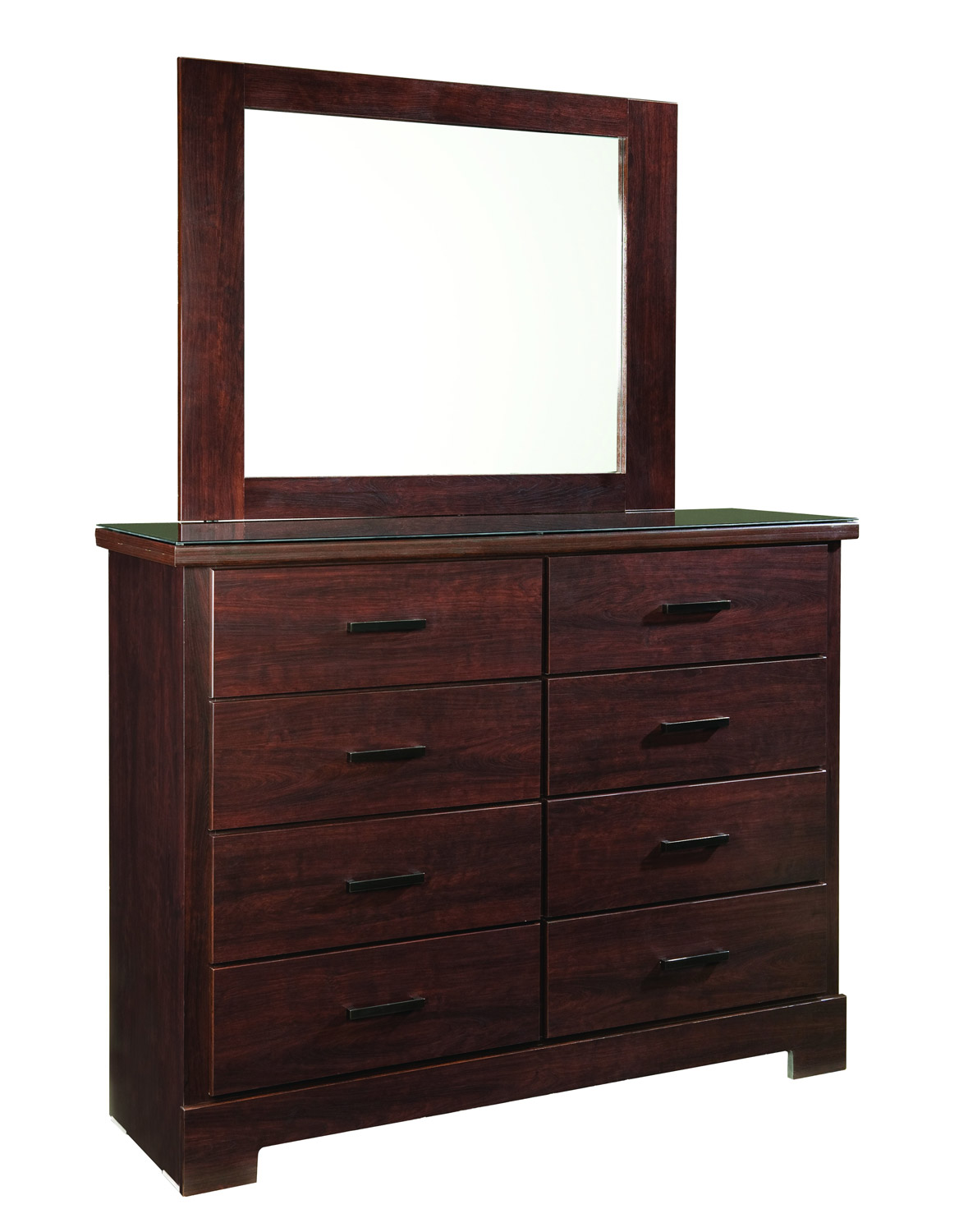 Global Furniture USA Leah Dresser - Engineered Wood/Paper Veneer - Dark Cherry Merlot