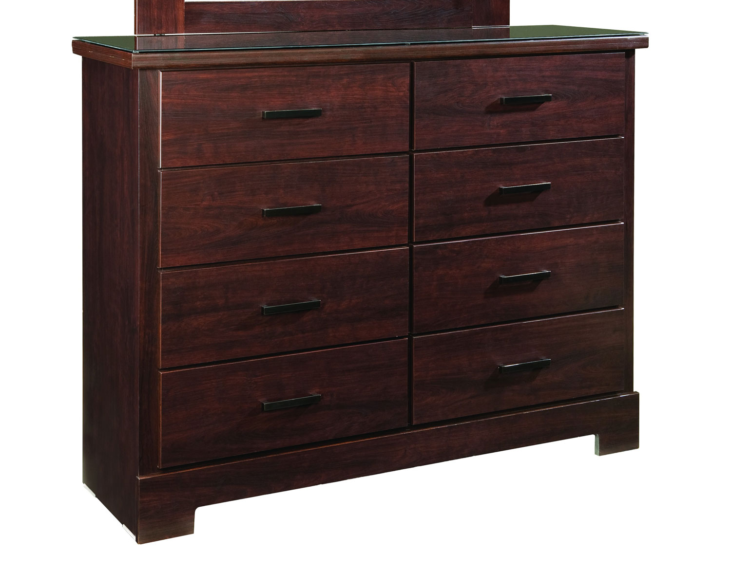 Global Furniture USA Leah Dresser - Engineered Wood/Paper Veneer - Dark Cherry Merlot