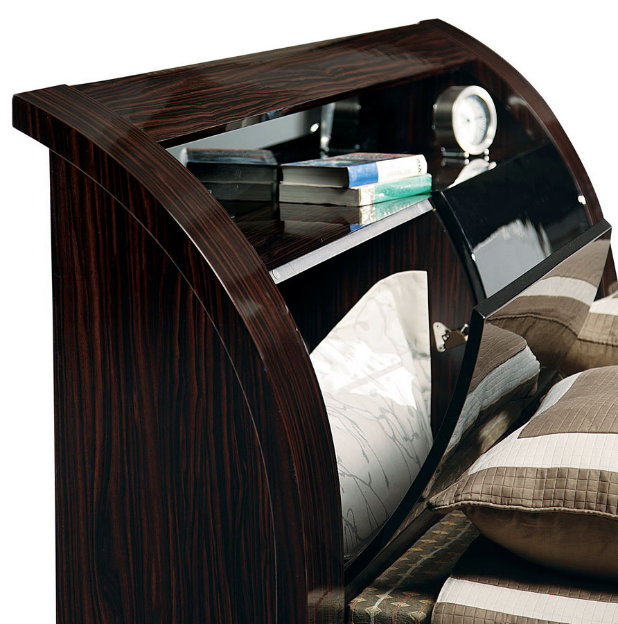 Global Furniture USA Madison Platform Bed - Black/Zebrano