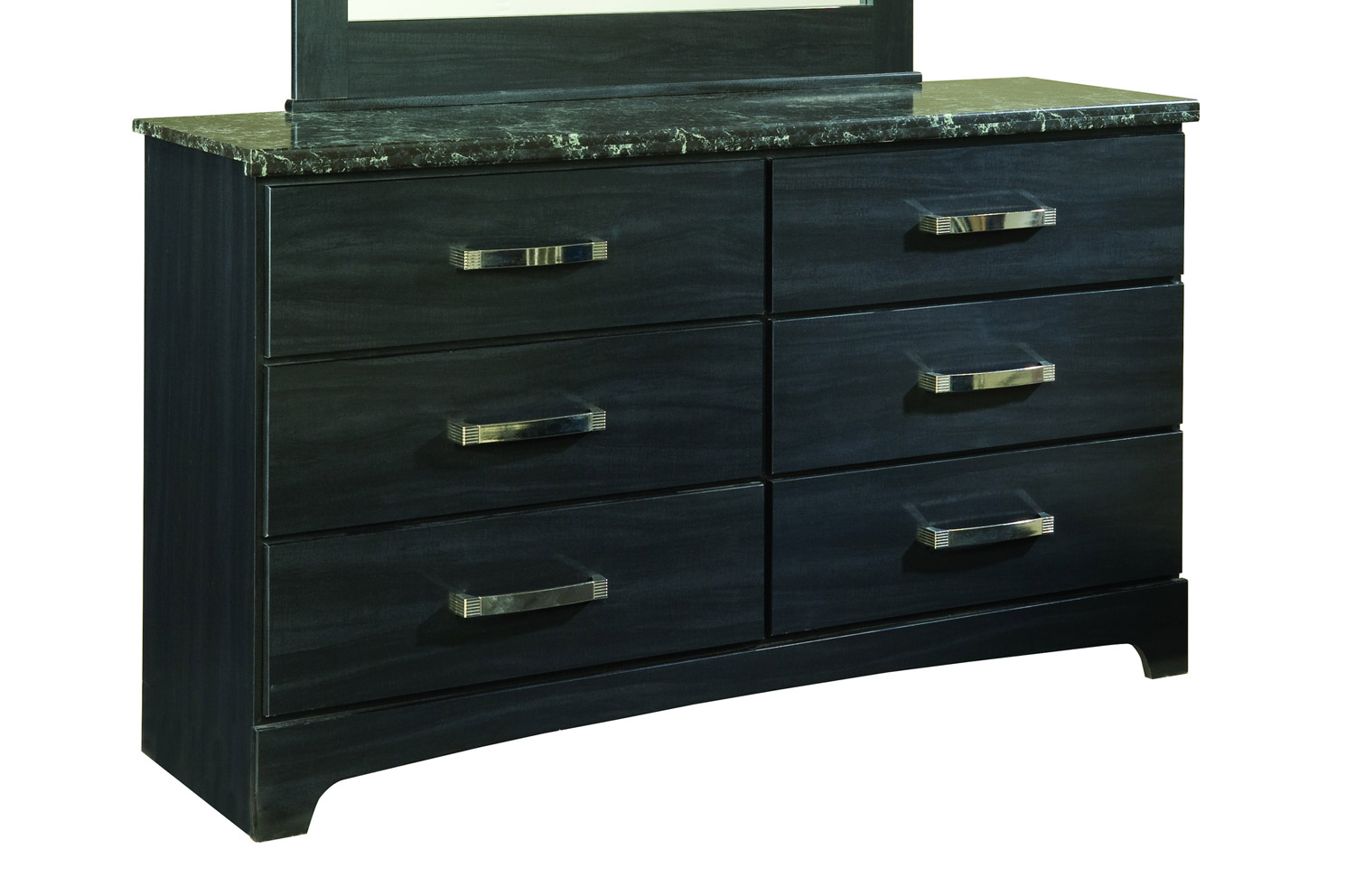 Global Furniture USA Olivia Dresser - Engineered Wood/Oak Wood Graining Laminate - Black
