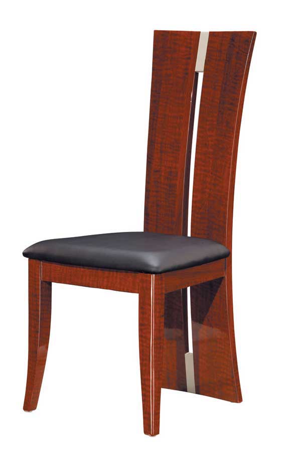 Global Furniture USA Rosa Dining Chair - Black PVC with Burbenga