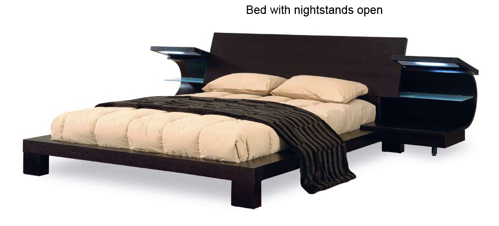 Global Furniture USA Soho Platform Bed With Built In Night Stands