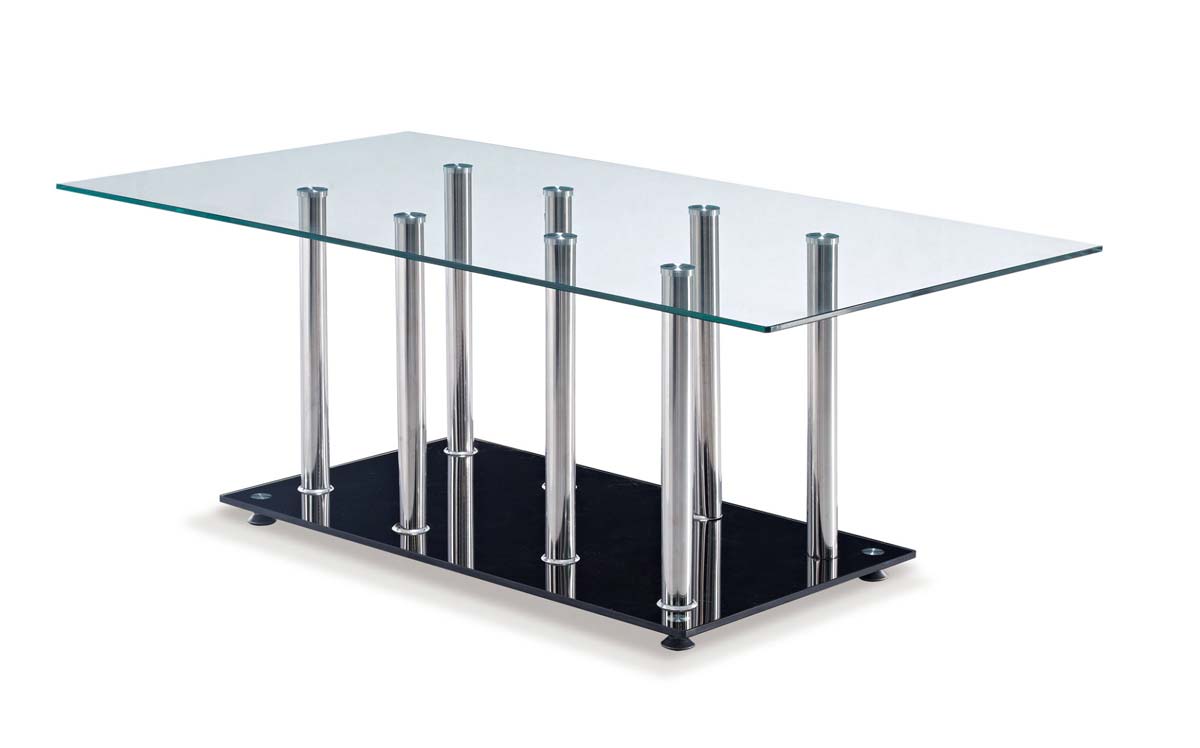 Global Furniture USA 368 Coffee Table - Black - Stainless Steel Legs