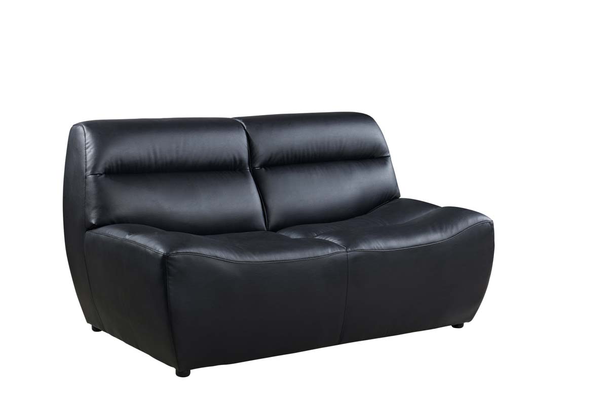 Global Furniture USA 3730 Love Seat - Black/Bonded Leather with Vinyl Legs