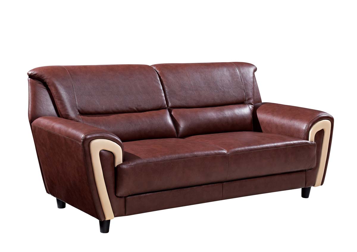 Global Furniture USA 4180 Sofa - Brown/Cappuccino/Bonded Leather