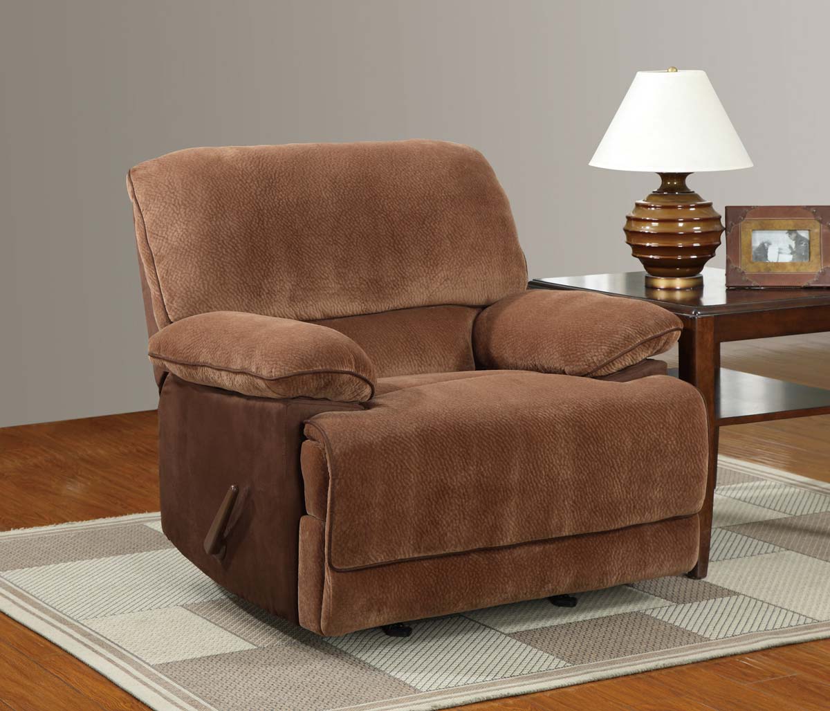 Global Furniture USA 9968 Rocker Recliner Chair - Champion - Brown Sugar