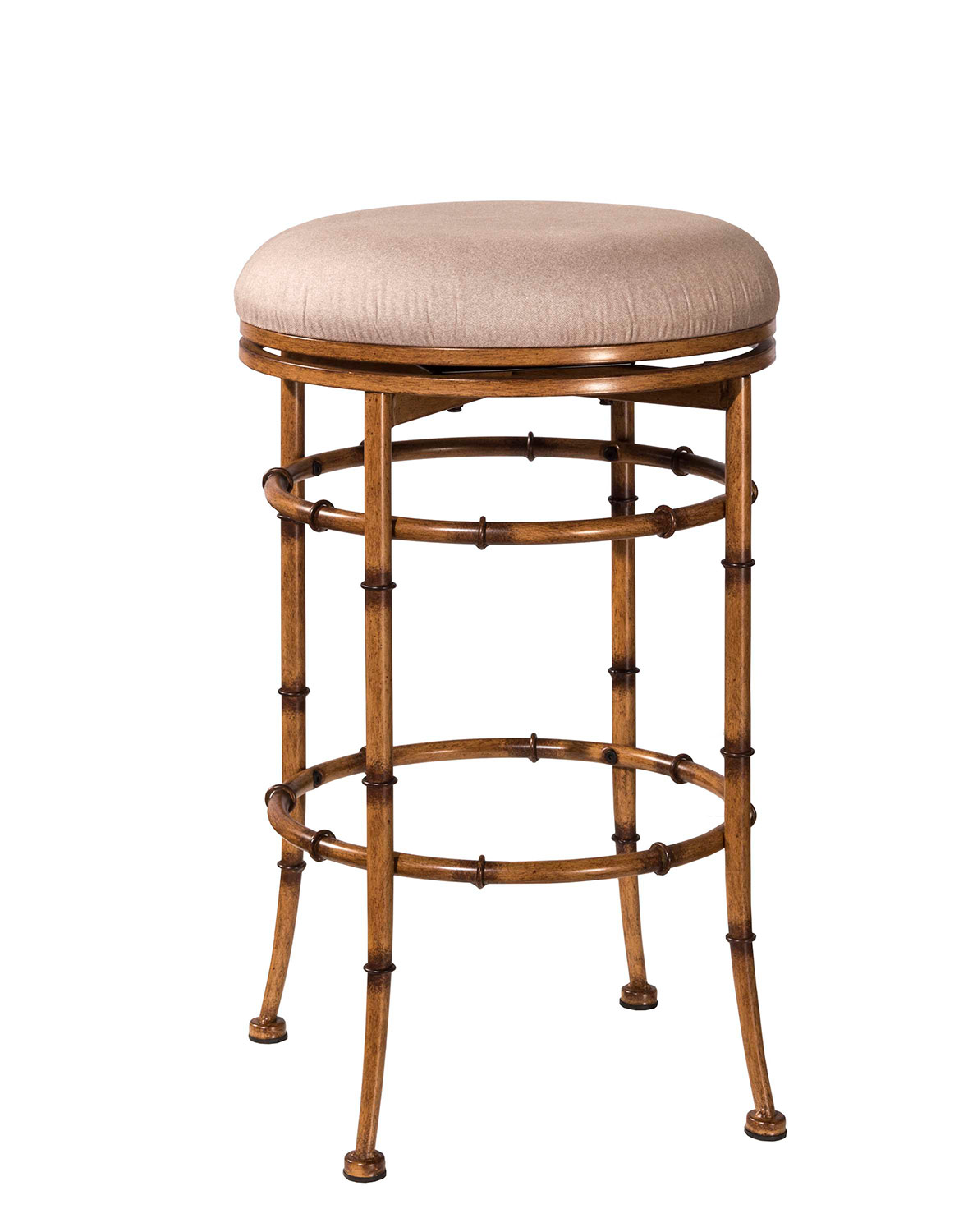 Hillsdale Reed Backless Swivel Counter Stool - Burnished Brown