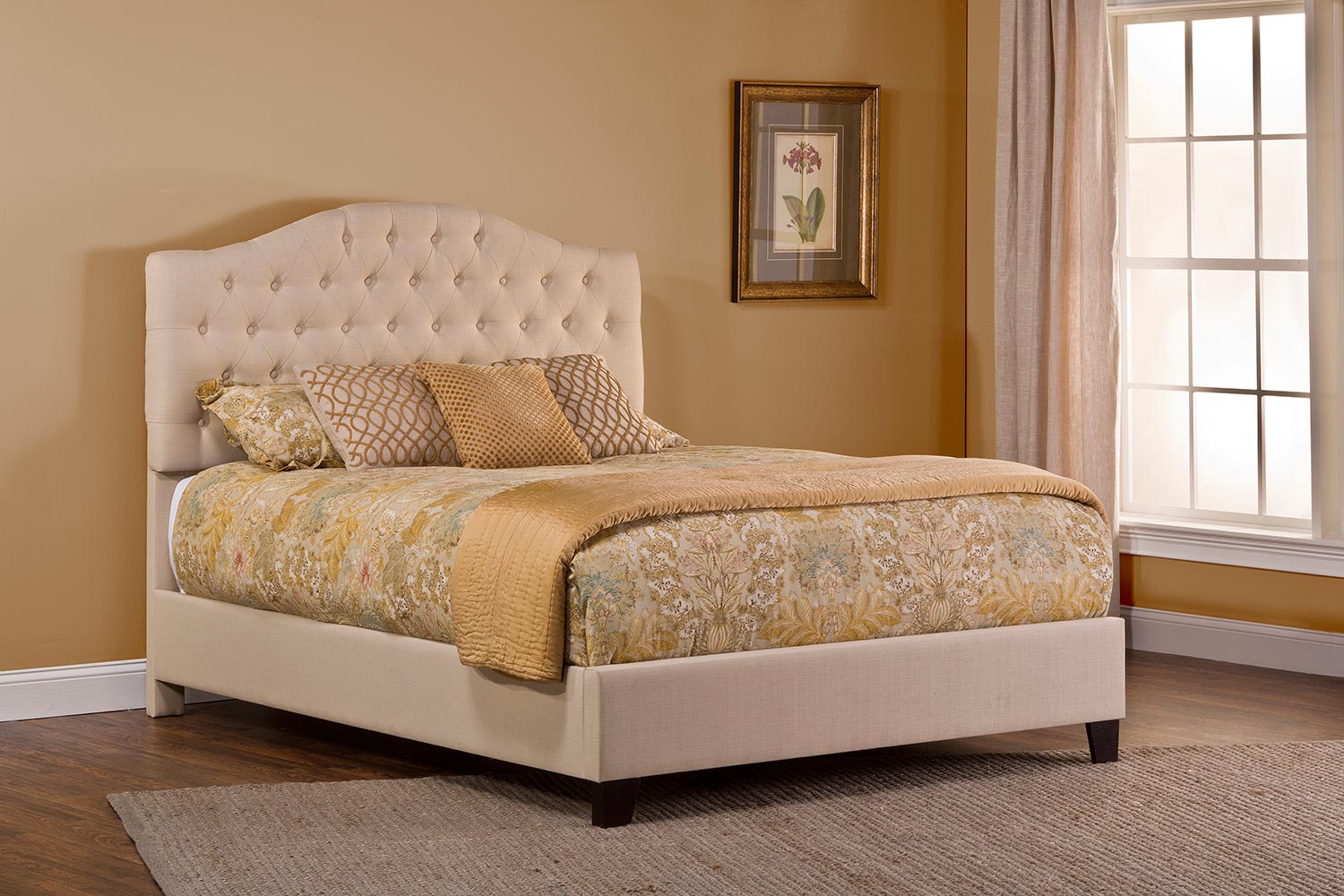 Hillsdale Jamie Upholstered Bed - Linen Beige