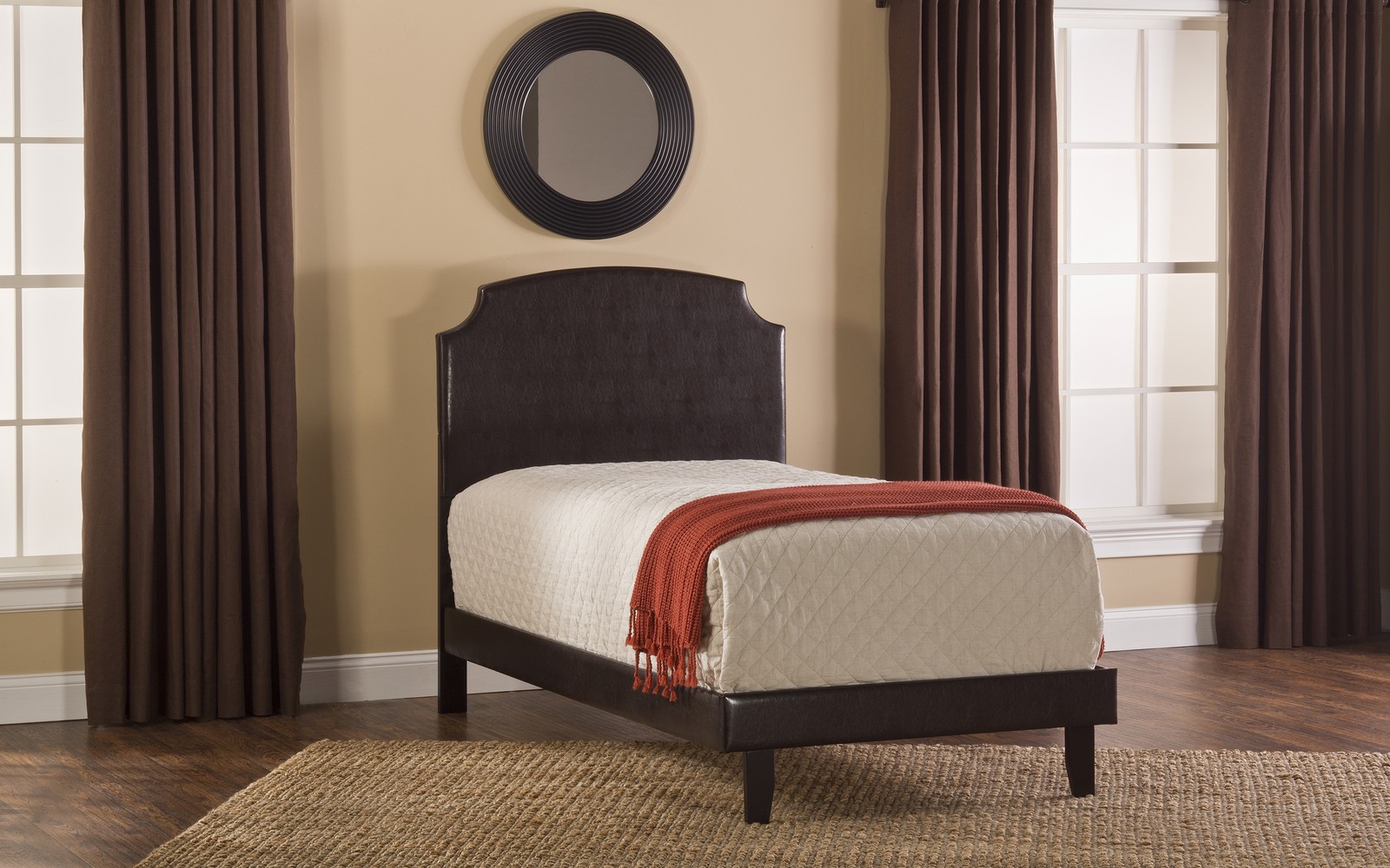 Hillsdale Lawler Bed - Brown Faux Leather