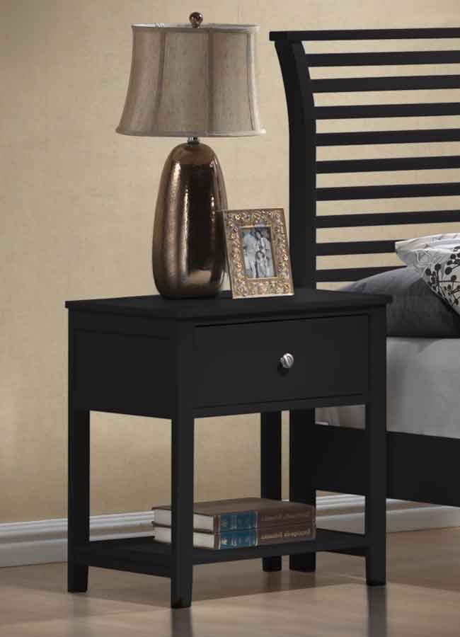 Hillsdale Dio Large Nightstand Black Finish Hillsdale Dio Large Nightstand Black Finish