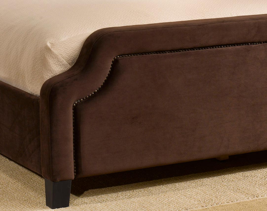 Hillsdale Carlyle Fabric Bed - Chocolate