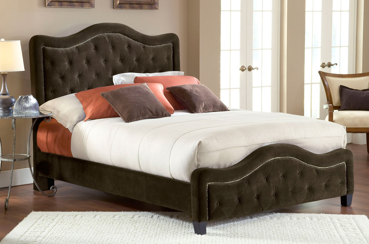 Hillsdale Trieste Tufted Upholstered Bed - Chocolate