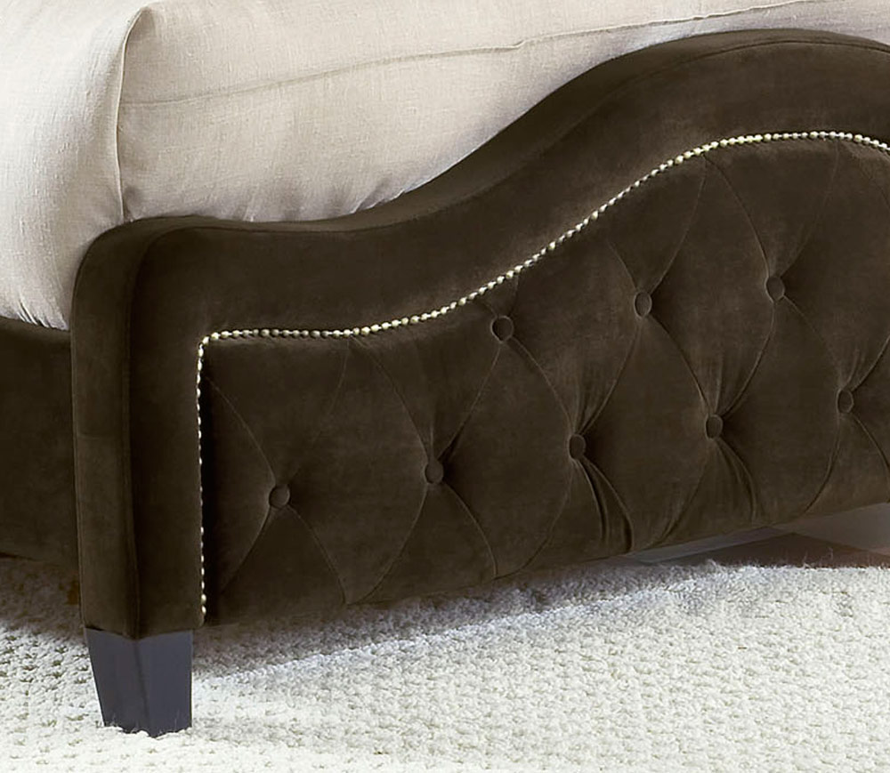 Hillsdale Trieste Tufted Upholstered Bed - Chocolate