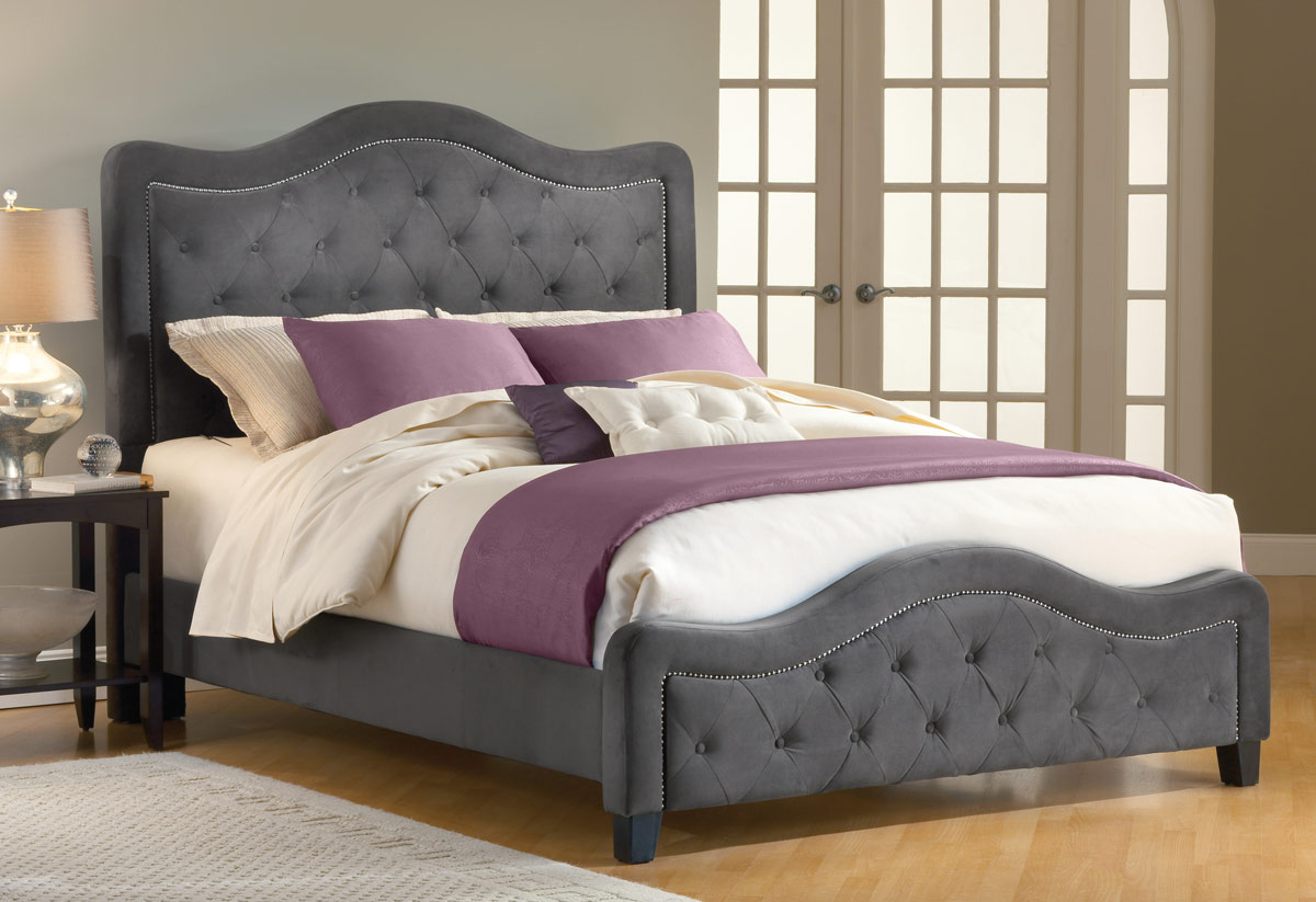 Hillsdale Trieste Tufted Upholstered Bed - Pewter
