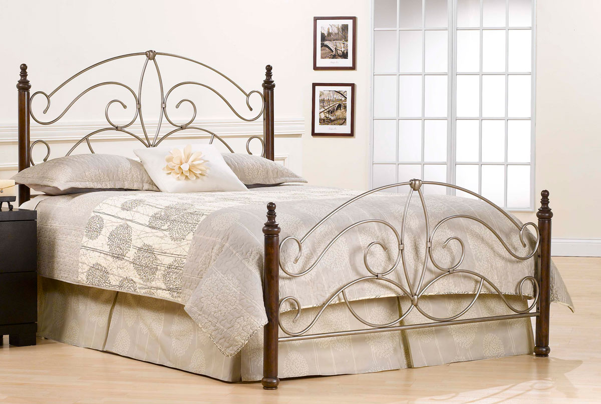 Hillsdale Kingsfort Bed - Silver Pewter