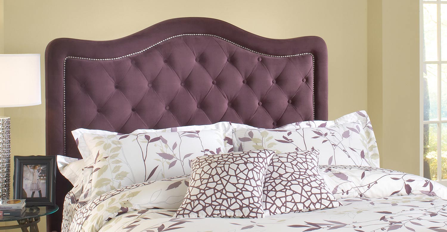 Hillsdale Trieste Tufted Upholstered Headboard - Purple