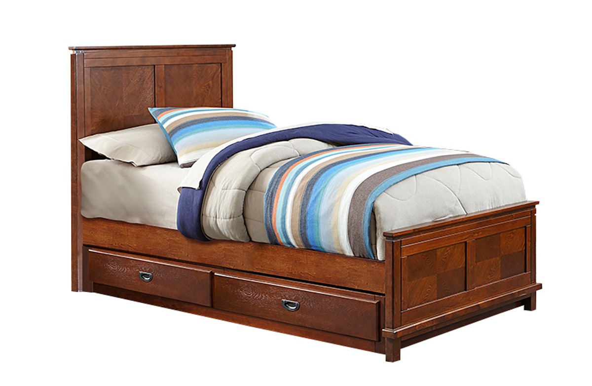 Hillsdale Bailey Twin Panel Bed with Trundle - Mission Oak