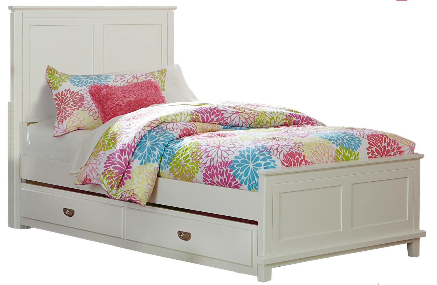 Hillsdale Bailey Panel Twin Bed with Trundle - White