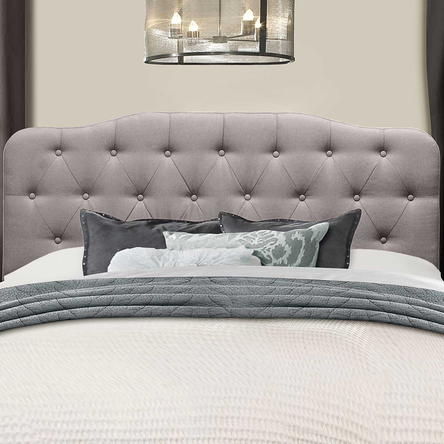 Hillsdale Nicole Metal Headboard - Stone