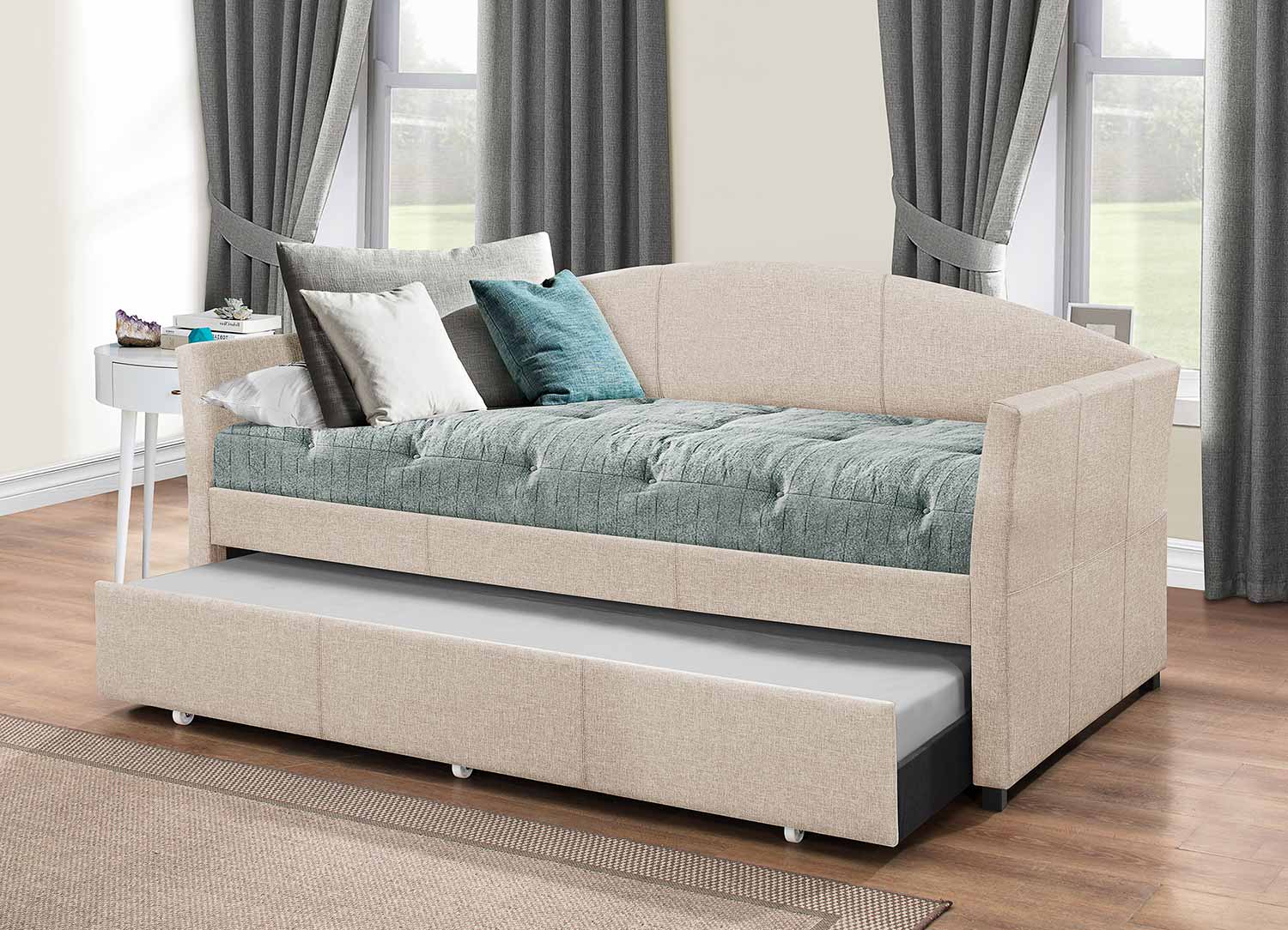 Hillsdale Westchester Daybed with Trundle - Fog Fabric