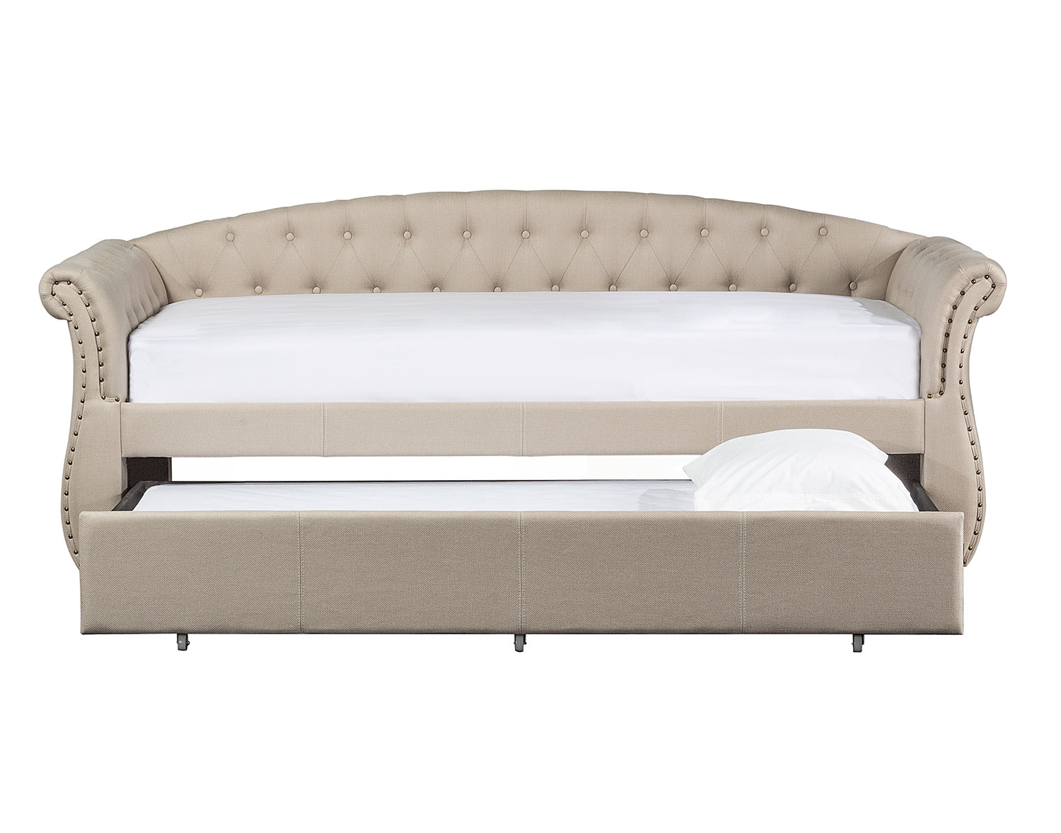 Hillsdale Harlow Twin Daybed and Trundle - Soft White/Linen Sandstone