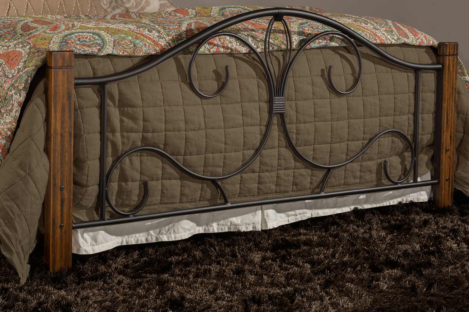 Hillsdale Destin Bed - Black/Brushed Oak