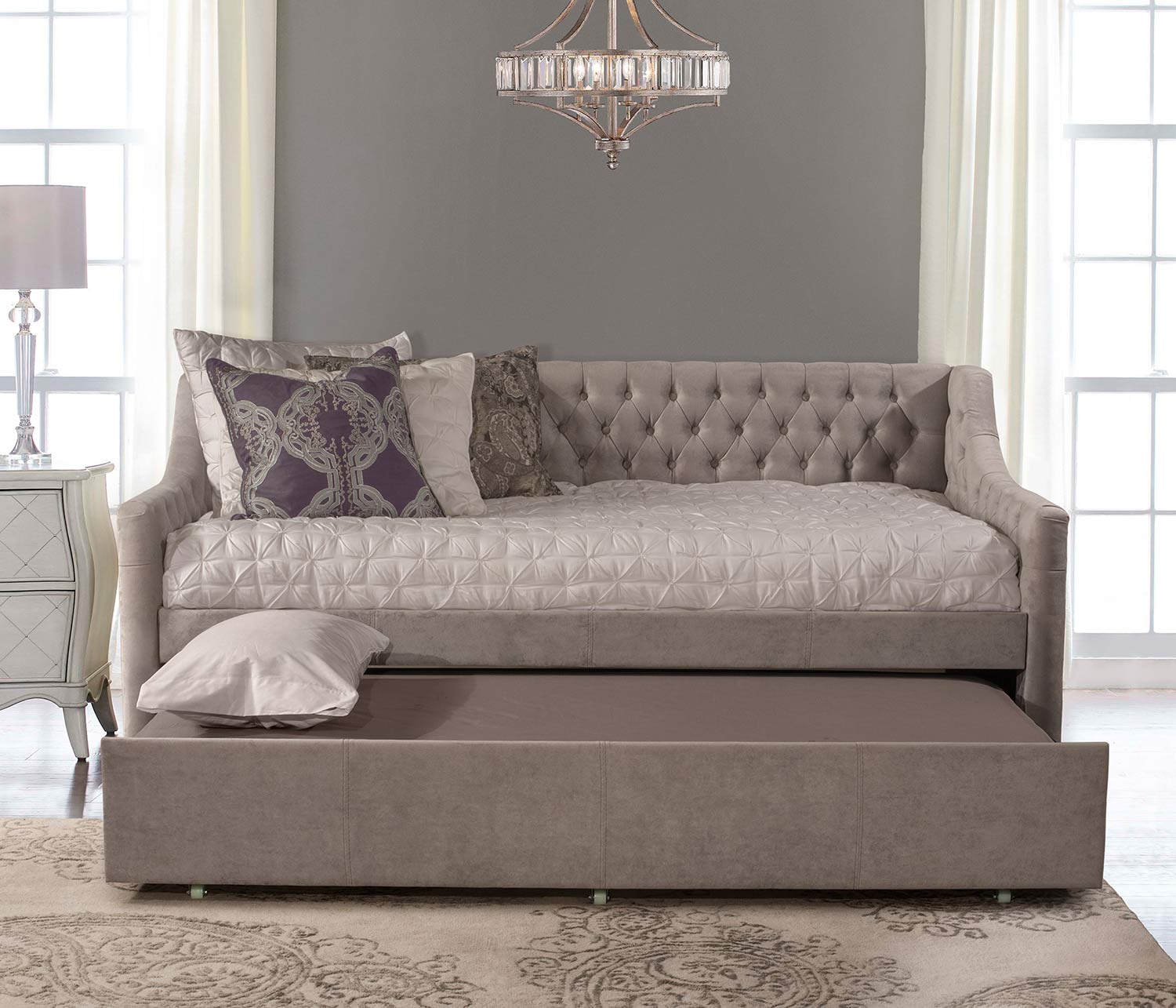 Hillsdale Jaylen Daybed with Trundle - Silver