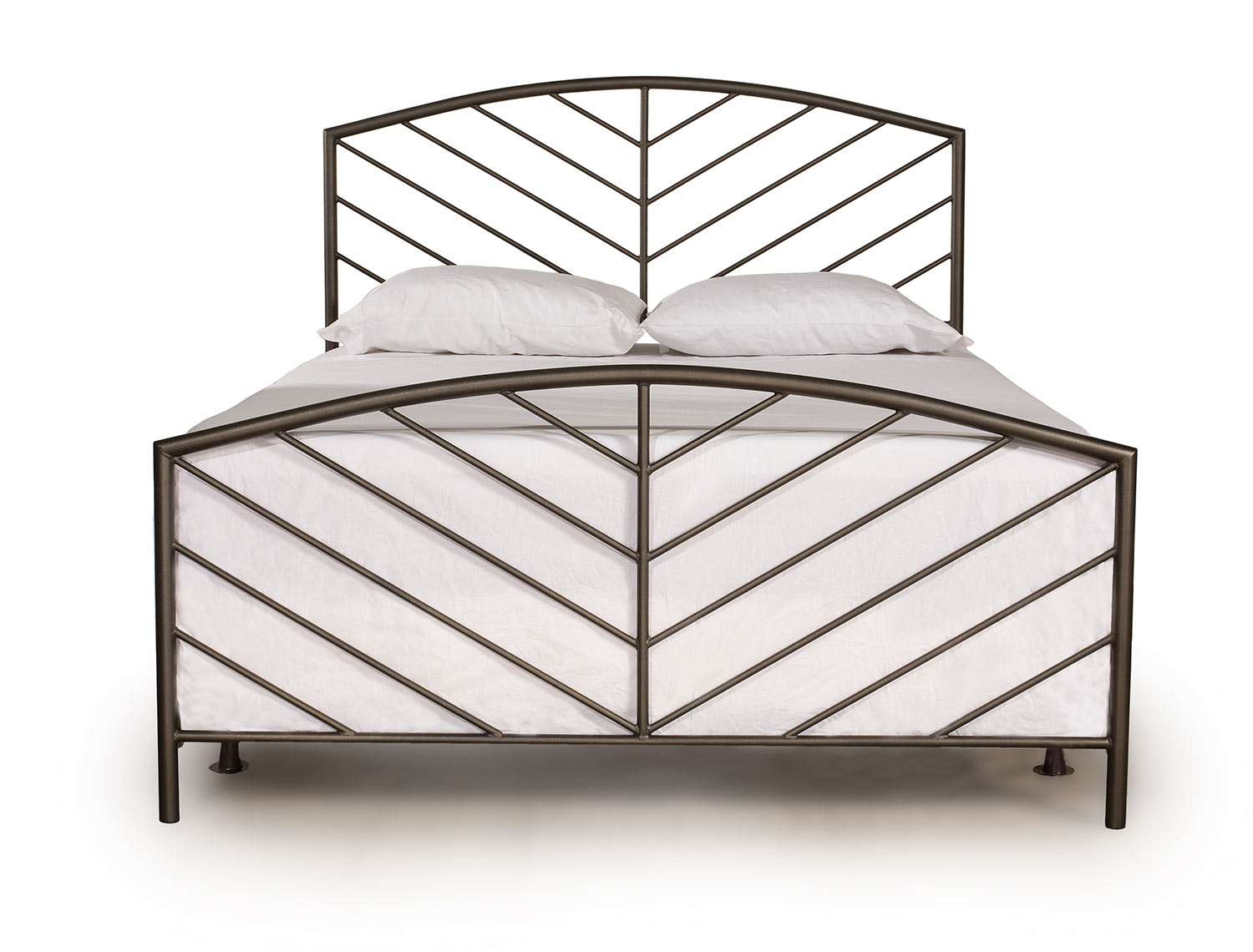 Hillsdale Essex Metal Bed with Frame - Speckled Pewter