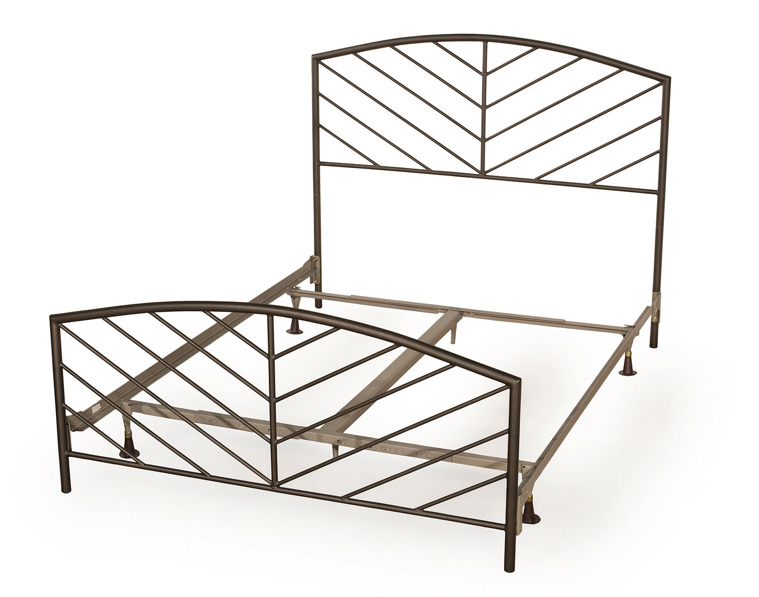 Hillsdale Essex Metal Bed with Frame - Speckled Pewter