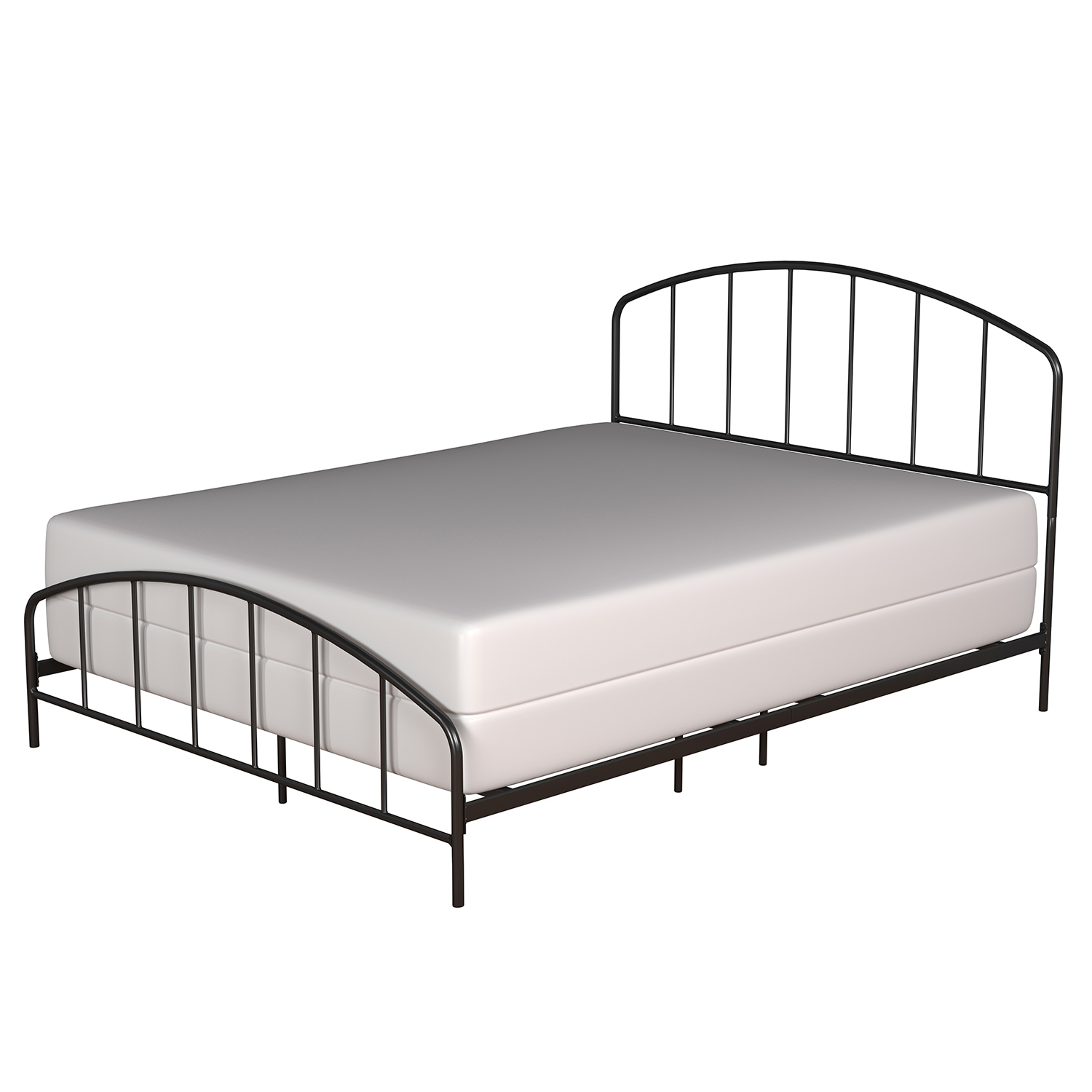 Hillsdale Tolland Metal Bed with Arched Spindle Design - Black