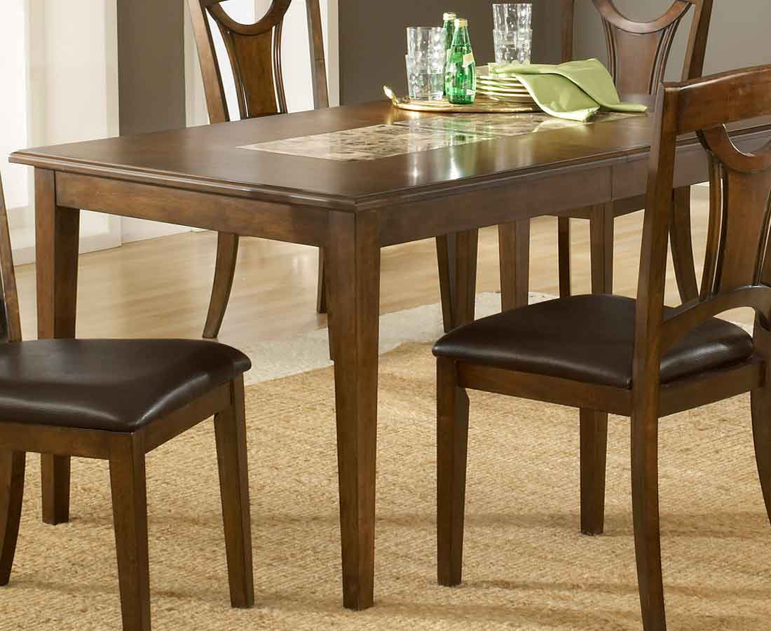 Hillsdale Cannes Extension Marble Top Dining Table