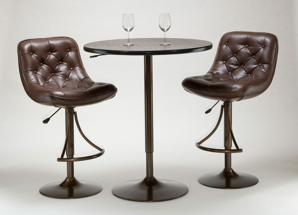Hillsdale Aspen 3-Piece Adjustable Table and Bar Stool Set - Copper Hillsdale Aspen 3-Piece Adjustable Table and Bar Stool Set - Copper