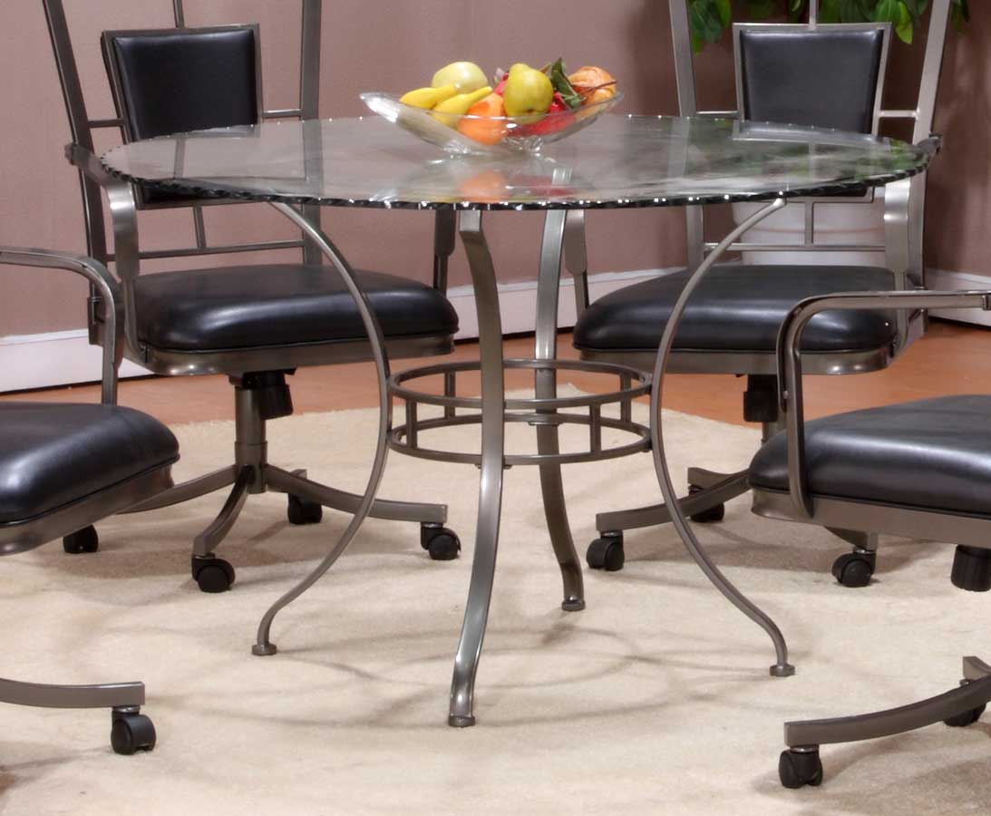 Hillsdale Auckland Round Glass Dining Table