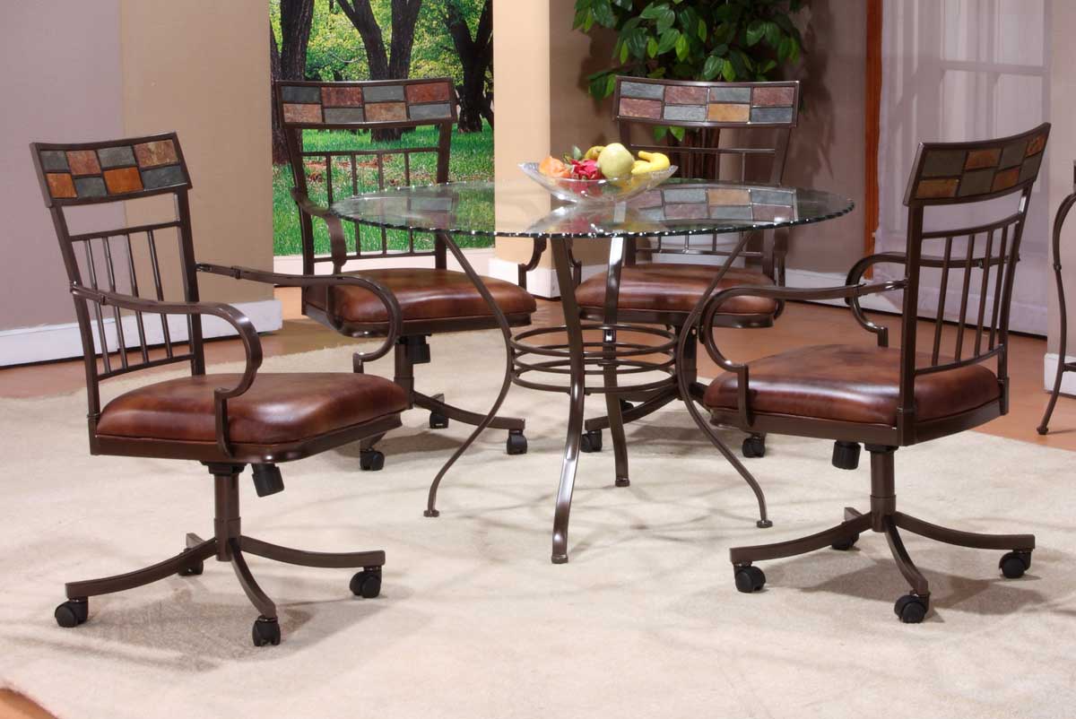 Hillsdale Montero Round Dining Set with Glass Top Hillsdale Montero Round Dining Set with Glass Top