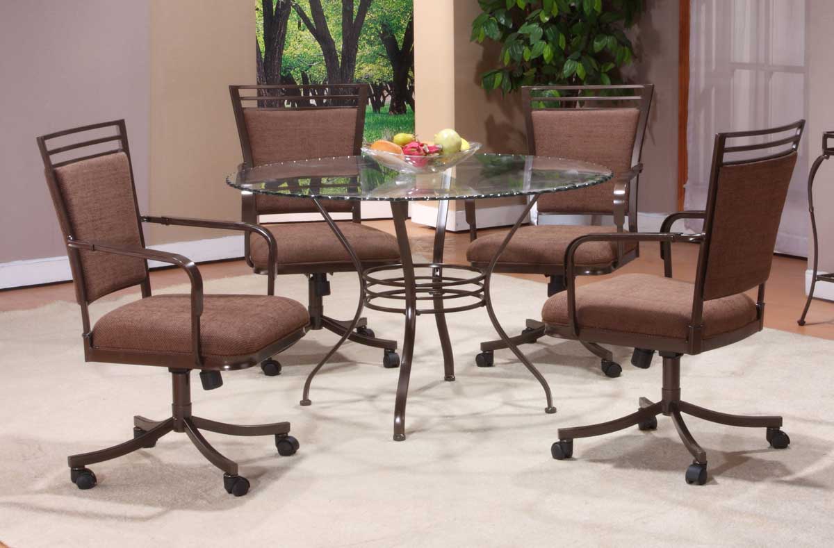 Hillsdale Trebec Round Dining Collection with Glass Top Hillsdale Trebec Round Dining Collection with Glass Top