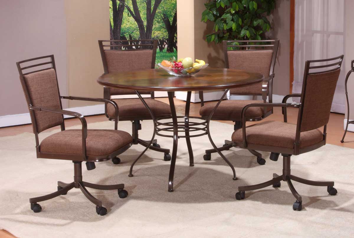 Hillsdale Trebec Round Dining Set with Wood Top Hillsdale Trebec Round Dining Set with Wood Top