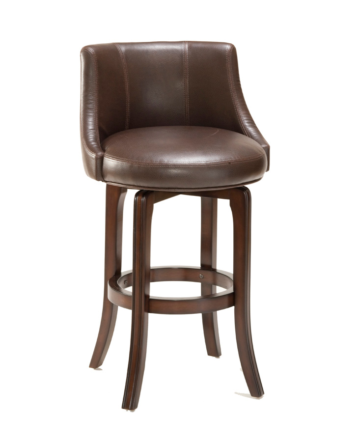 Hillsdale Napa Valley Swivel Counter Stool - Brown Leather