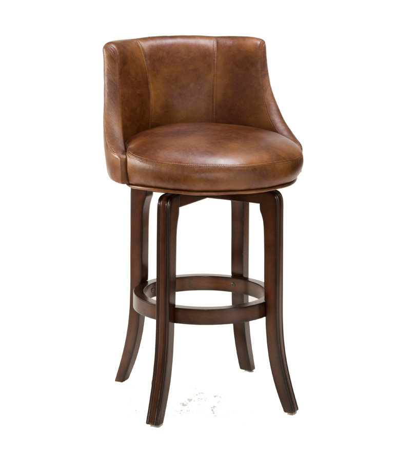 Hillsdale Napa Valley Swivel Counter Stool - Antique Brown Fabric
