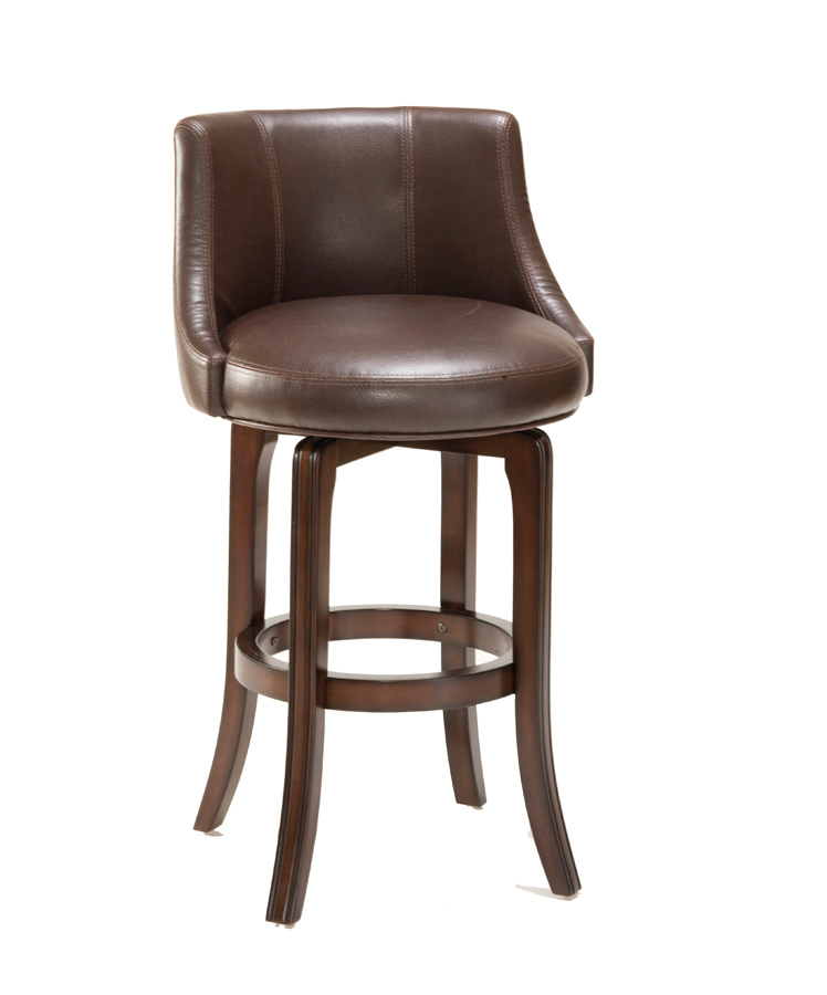 Hillsdale Napa Valley Swivel Bar Stool - Brown Leather